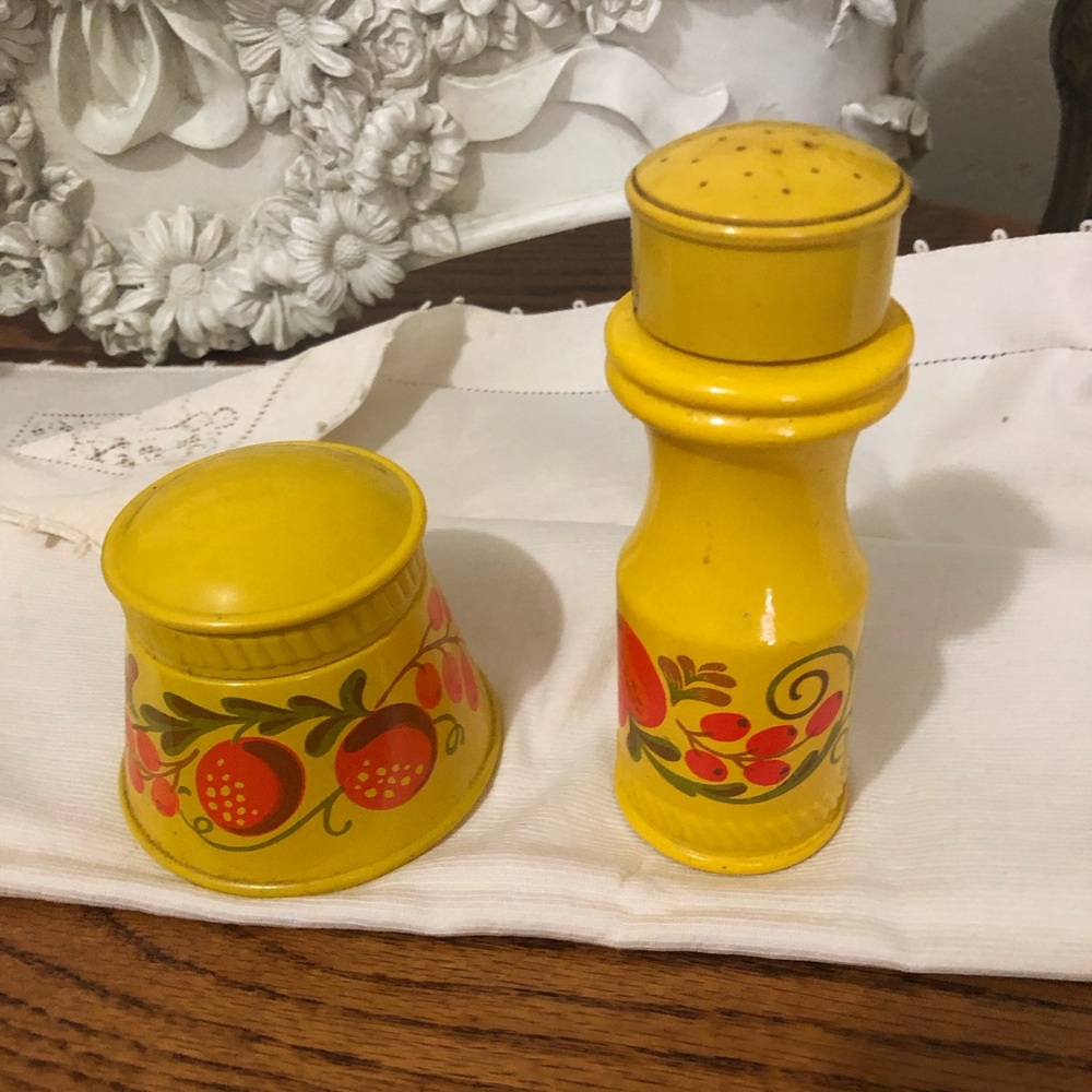 MCM Vintage Salt and Pepper Shaker and other item by Avon